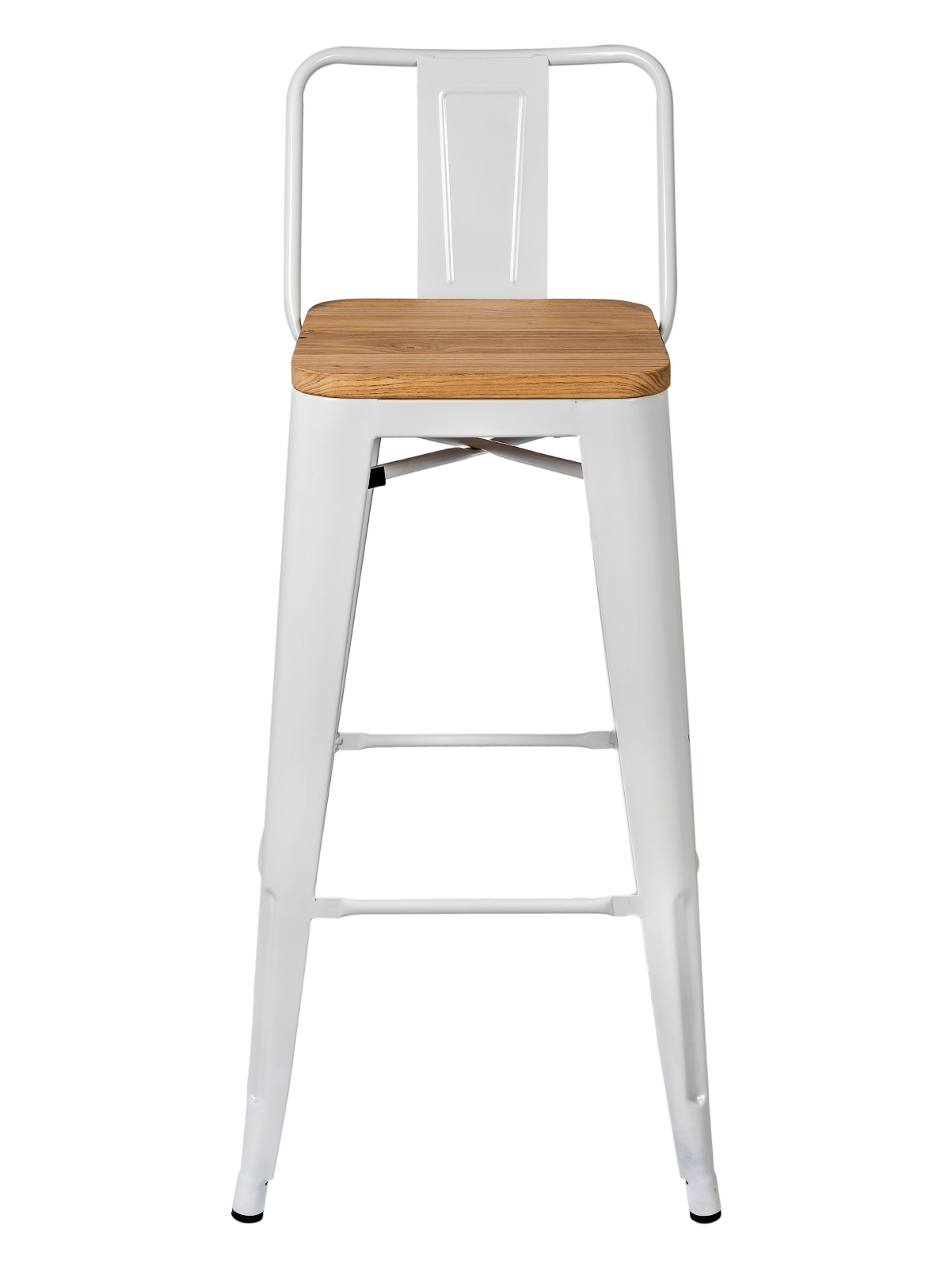 Стул барный "Толикс WOOD со спинкой белый матовый" - фото Стул барный "Толикс WOOD со спинкой белый матовый"